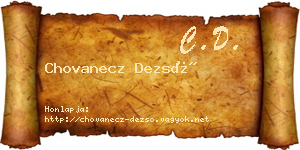 Chovanecz Dezső névjegykártya